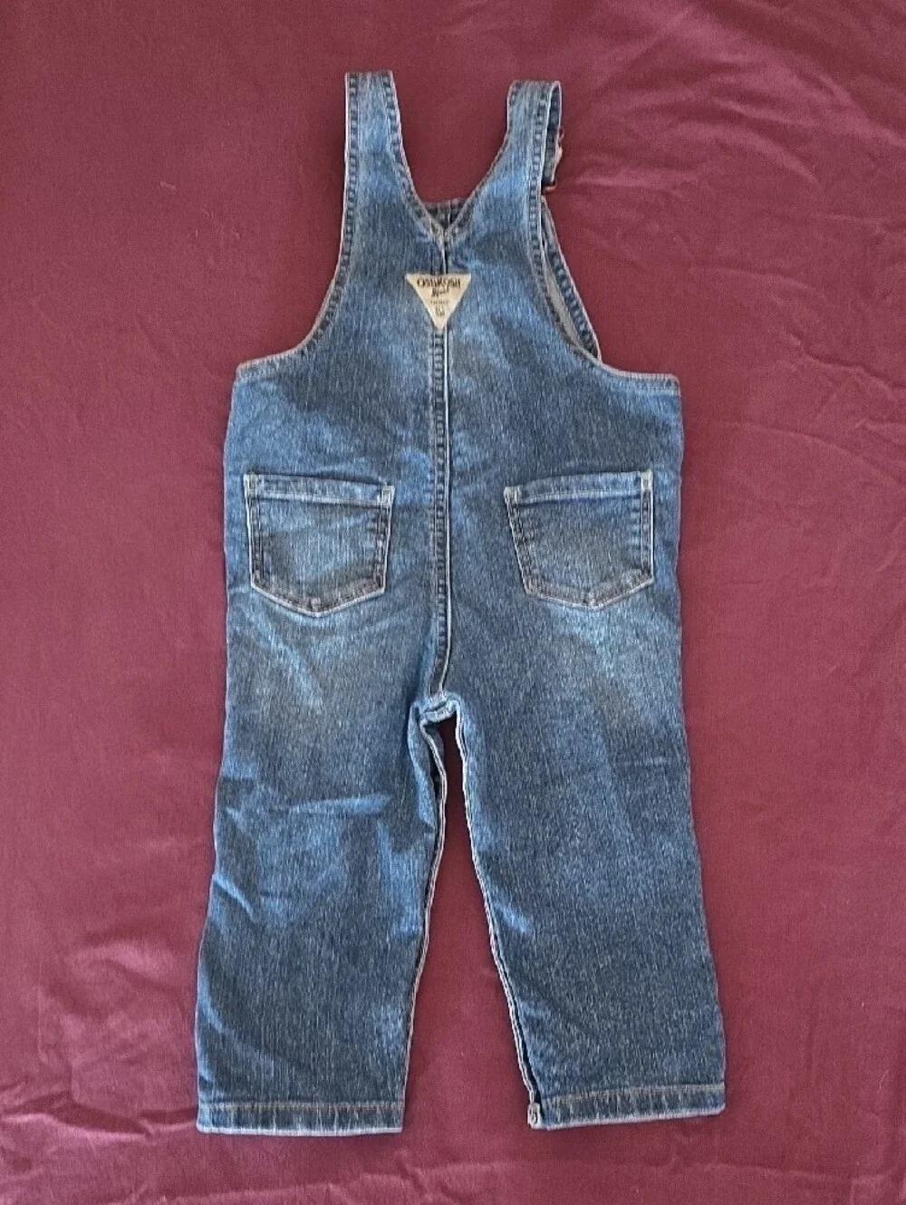 OshKosh B'gosh Pink Long Sleeve Tee with Denim Overalls